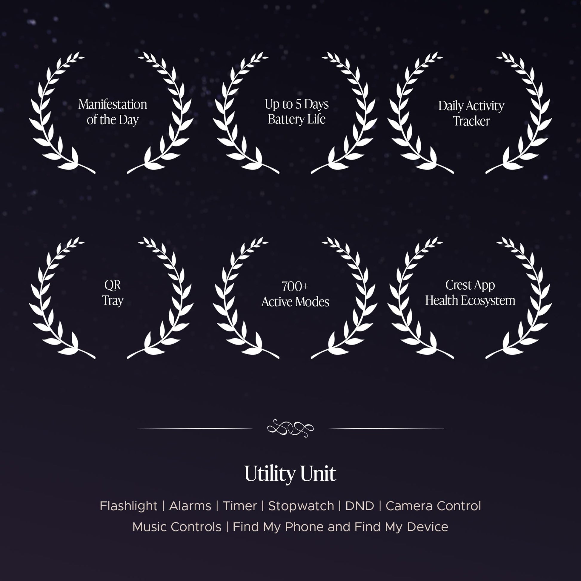 boAt Enigma Gem Women's Luxury Smart Watch w/ 1.19” (3.02cm) AMOLED Display, Emergency SOS Live Location Sharing, Watch Face Studio, QR Tray, BT Calling, 700+ Active Mode, HR & SpO2 (Metallic Black) SaumyasStore