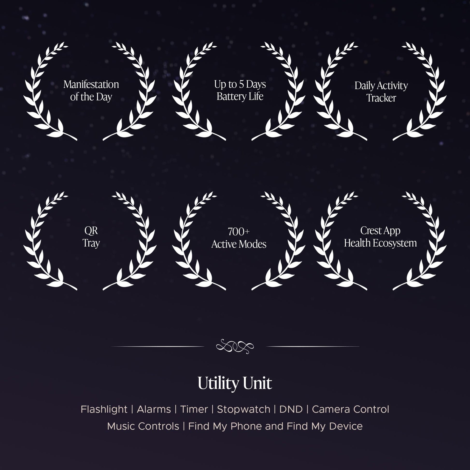 boAt Enigma Gem Women's Luxury Smart Watch w/ 1.19” (3.02cm) AMOLED Display, Emergency SOS Live Location Sharing, Watch Face Studio, QR Tray, BT Calling, 700+ Active Mode, HR & SpO2 (Metallic Silver) SaumyasStore