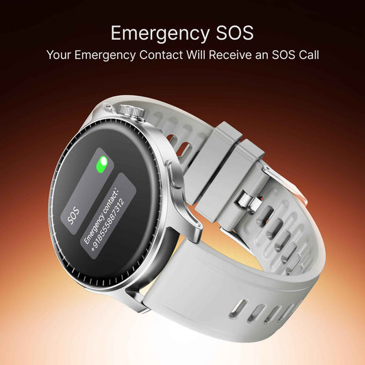 boAt New Launch Ultima Ember Smartwatch w/ 1.96” (4.97 cm) AMOLED Display, Functional Crown, 100+ Sports Modes, BT Calling, Camera & Music Control, IP68 Resistance, Custom Watch Faces (Mist Blue) SaumyasStore