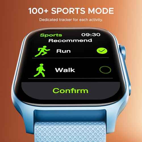 boAt New Launch Ultima Ember Smartwatch w/ 1.96” (4.97 cm) AMOLED Display, Functional Crown, 100+ Sports Modes, BT Calling, Camera & Music Control, IP68 Resistance, Custom Watch Faces (Mist Blue) SaumyasStore