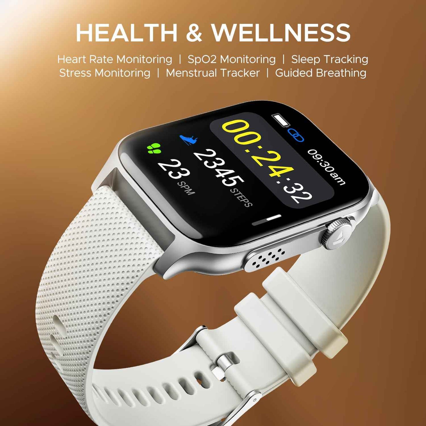 boAt New Launch Ultima Ember Smartwatch w/ 1.96” (4.97 cm) AMOLED Display, Functional Crown, 100+ Sports Modes, BT Calling, Camera & Music Control, IP68 Resistance, Custom Watch Faces (Silver Mist) SaumyasStore