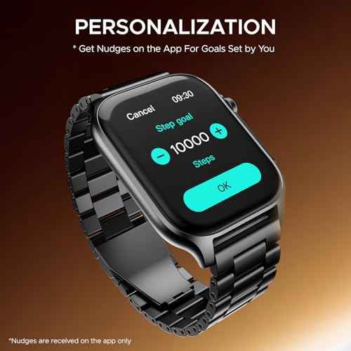 boAt New Launch Ultima Ember Smartwatch w/ 1.96” (4.97 cm) AMOLED Display, Functional Crown, 100+ Sports Modes, BT Calling, Camera & Music Control, IP68 Resistance, Custom Watch Faces (Steel Black) SaumyasStore