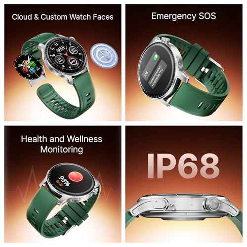 boAt New Launch Ultima Prime smartwatch with 1.43” AMOLED Display, Functional Crown, SOS, BT Calling, Notifications, IP68, Music & Camera Controls, 100+ Sports Modes, Watch Face Studio (Forest Green) SaumyasStore