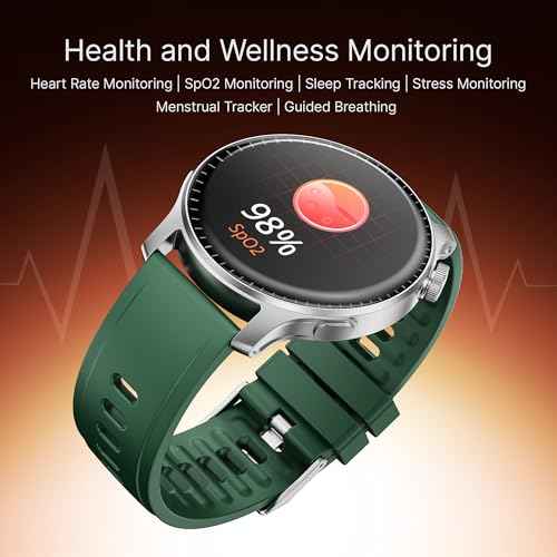boAt New Launch Ultima Prime smartwatch with 1.43” AMOLED Display, Functional Crown, SOS, BT Calling, Notifications, IP68, Music & Camera Controls, 100+ Sports Modes, Watch Face Studio (Forest Green) SaumyasStore