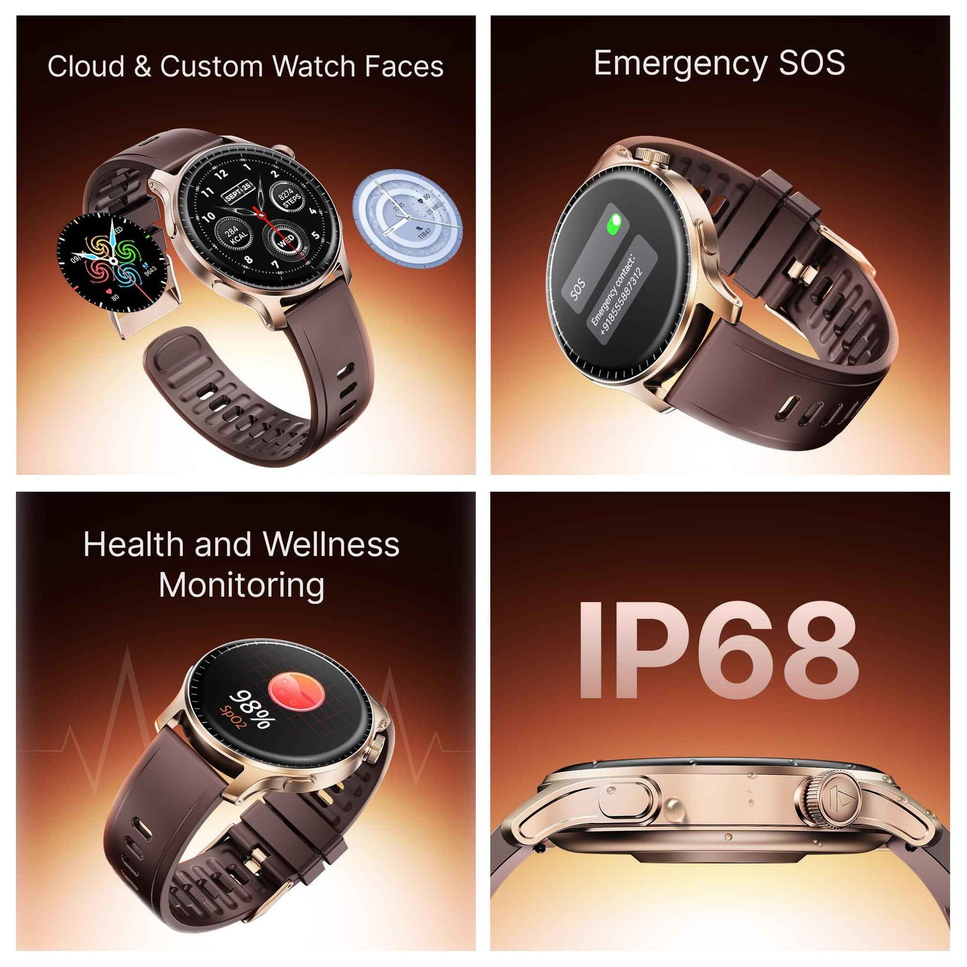 boAt New Launch Ultima Prime smartwatch with 1.43” AMOLED Display, Functional Crown, SOS, BT Calling, Notifications, IP68, Music & Camera Controls, 100+ Sports Modes, Watch Face Studio (Royal Berry) SaumyasStore