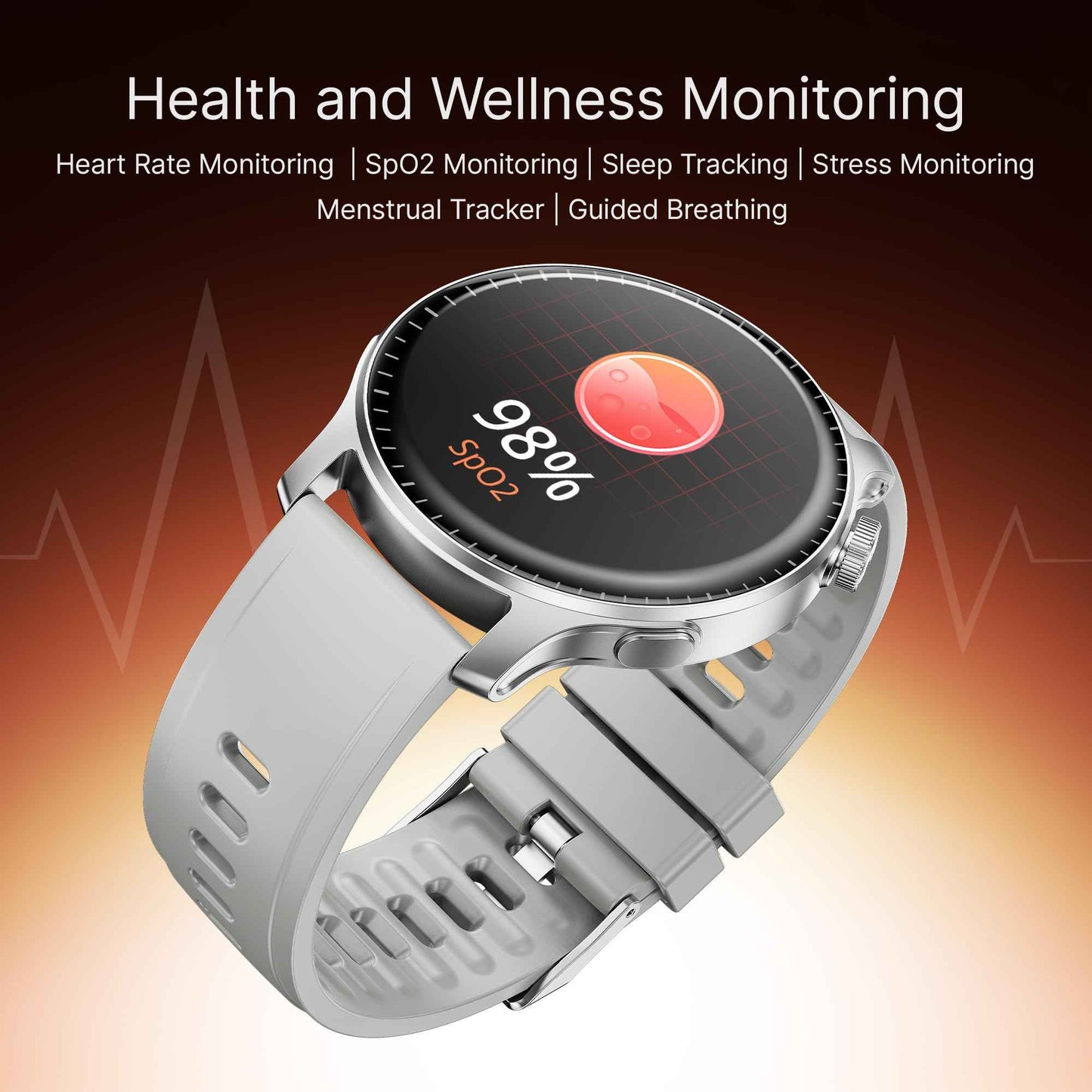 boAt New Launch Ultima Prime smartwatch with 1.43” AMOLED Display, Functional Crown, SOS, BT Calling, Notifications, IP68, Music & Camera Controls, 100+ Sports Modes, Watch Face Studio (Silver Mist) SaumyasStore