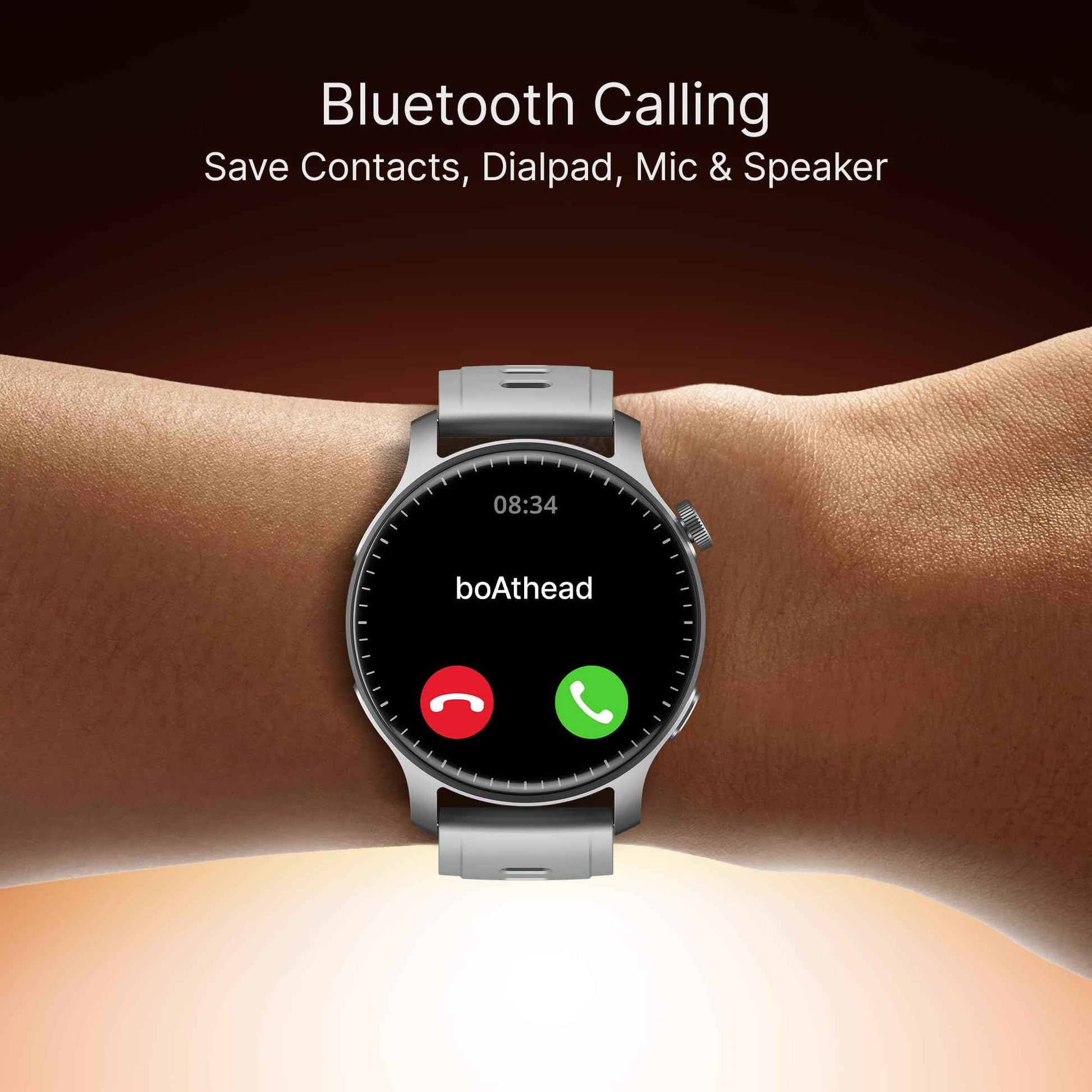 boAt New Launch Ultima Prime smartwatch with 1.43” AMOLED Display, Functional Crown, SOS, BT Calling, Notifications, IP68, Music & Camera Controls, 100+ Sports Modes, Watch Face Studio (Silver Mist) SaumyasStore