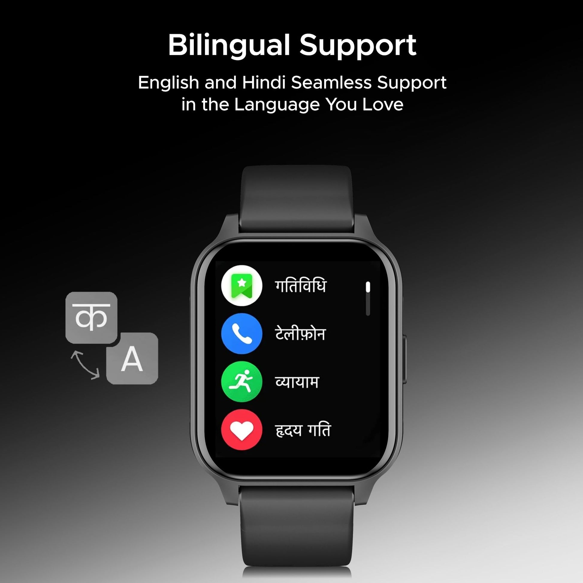 boAt Newly Launched Wave Call 2 Plus Smart Watch w/Bilingual Support (Hindi/English), 1.96”(4.97 cm) HD Display, BT Calling, 100+Sports Modes, Animated Watch Faces, Voice Assistant(Active Black) SaumyasStore