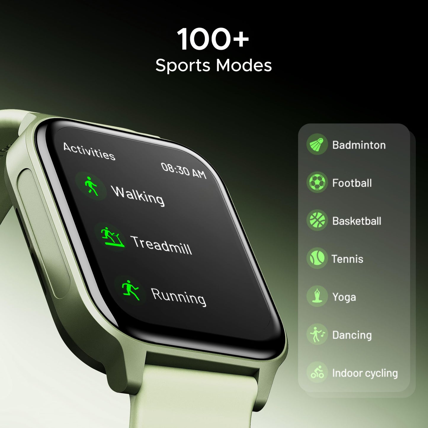 boAt Newly Launched Wave Call 2 Plus Smart Watch w/Bilingual Support (Hindi/English), 1.96”(4.97 cm) HD Display, BT Calling, 100+Sports Modes, Animated Watch Faces, Voice Assistant(Olive Green) SaumyasStore