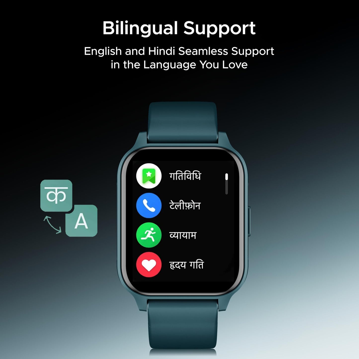 boAt Newly Launched Wave Call 2 Plus Smart Watch w/Bilingual Support (Hindi/English), 1.96”(4.97 cm) HD Display, BT Calling, 100+Sports Modes, Animated Watch Faces, Voice Assistant(Teal Blue) SaumyasStore