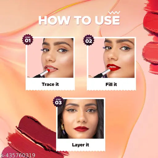 Hilary Rhoda Power Stay NonTransfer Lipstick | Matte Finish | Infused with Vitamin E & Shea Butter | Lightweight & Highly Pigmented | Glides Easily & Smudge-Proof |3.2g (Nude Pink - Shade 02)