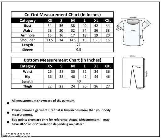 SELVIA Women's Round Neck Top & Bottom Sets