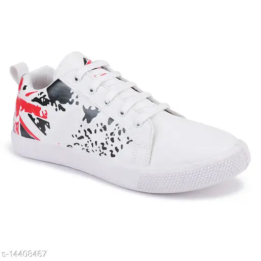 Bersache Men White Casual Sneakers Shoes