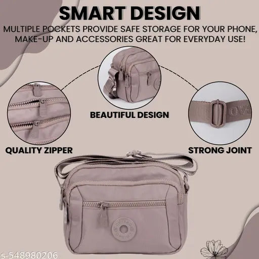 Crossbody Shoulder Bag for Women, Travel Handbag Messenger Purse, Sling Bags for Women, Mobile Cell Phone Holder Purse Wallet Durable Mini Shoulder Gift for Women, Adjustable Strap, Zipper Closure