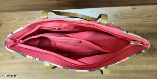 ZIPPERED Stripes College Tote Bag For Women - Western | Large Tote Bag for Women | Women Black Synthetic Solid Fashion Handbags | Geometric Print Tote Bag