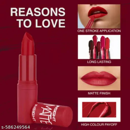 Insight Make-Up Essentials Matte Lipstick 4.2g (A26 PINK ME RED)