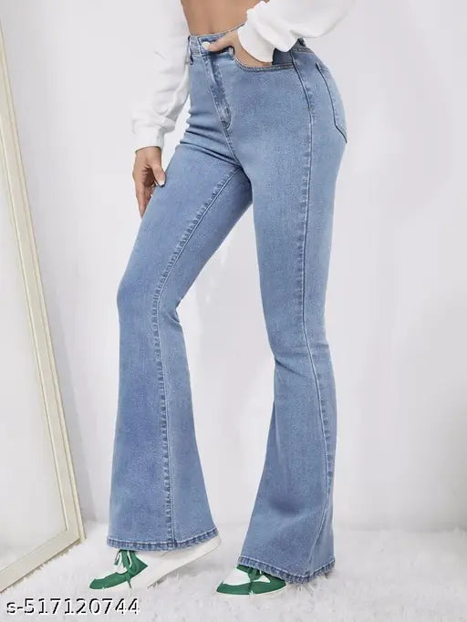 BELL BOTTOM HIGH WAIST DENIM JEANS