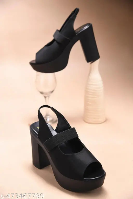 JM Looks Women’s Peep-Toe Block Heel Sandals with Slingback Strap | Stylish and Comfortable for Casual and Party Wear