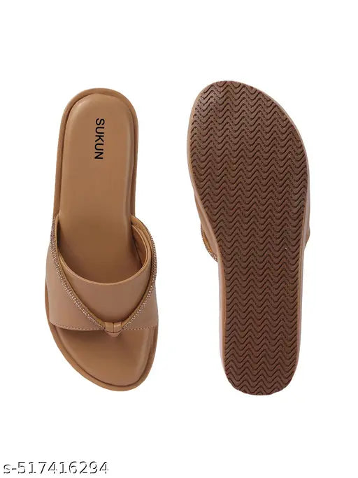 Sukun Beige Heel  Slipper step in Style