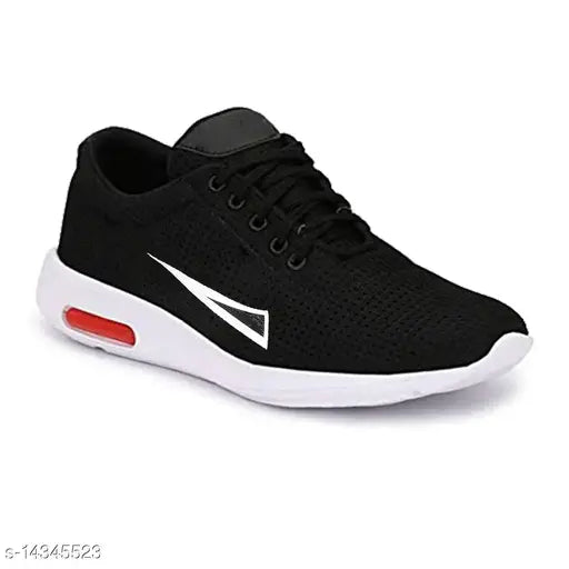 Bersache Men Black Sports Running Shoes