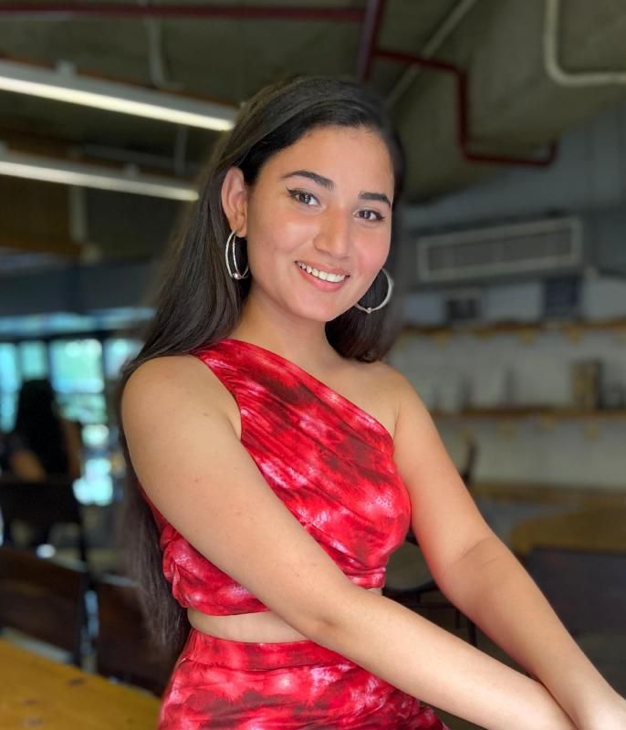 Red One Shoulder Tie Dye Crop Top