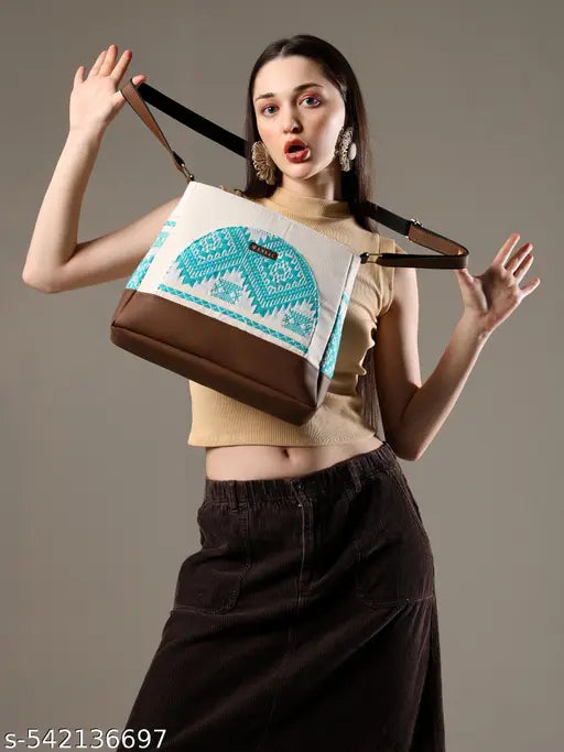 ENSAC Women's Premium Cotton/Full Sling Shoulder Bag | Ladies Purse Handbag | Special & Luxury Gift