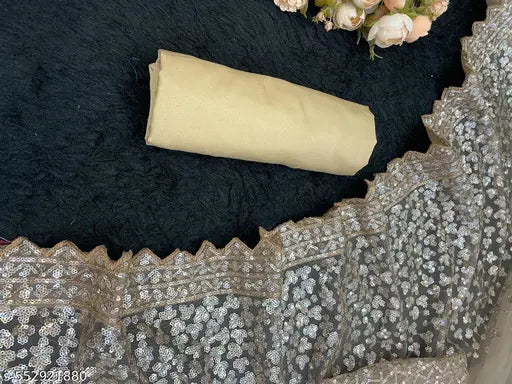 Beautiful Embroidery 5mm Sequence Work With Fancy thread work