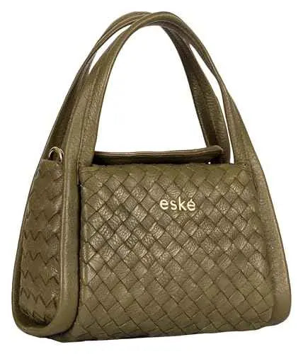 eske Adeline Braided Genuine Leather Women Satchel (Taupe) SaumyasStore