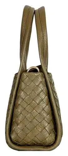 eske Adeline Braided Genuine Leather Women Satchel (Taupe) SaumyasStore