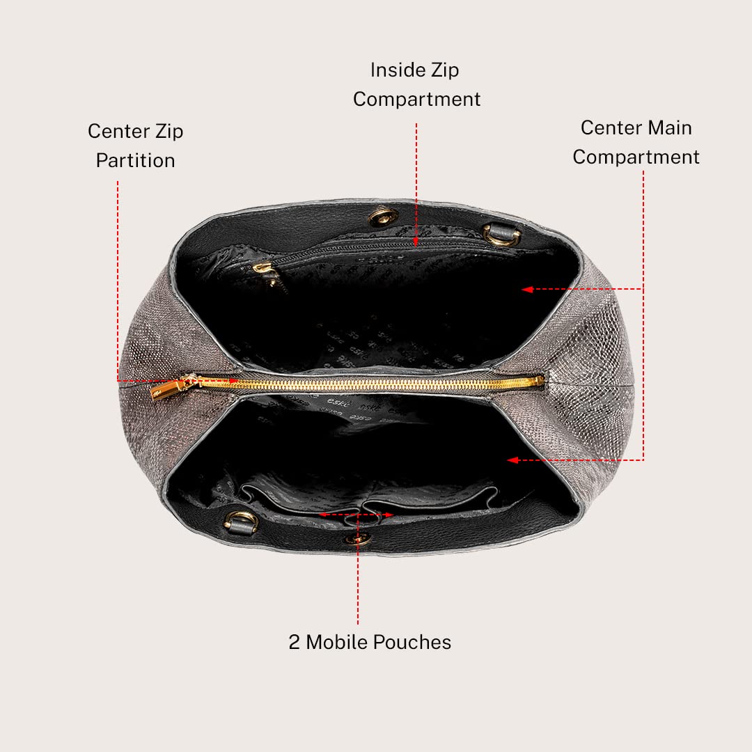 eske Corine Handbag For Women (Black Cosmos) - SaumyasStore