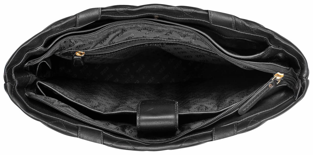 eske Elif- Genuine Leather Tote Handbag For Women - Spacious Compartments - Work and Travel Bag - Durable - Water Resistant - Adjustable Strap - SaumyasStore