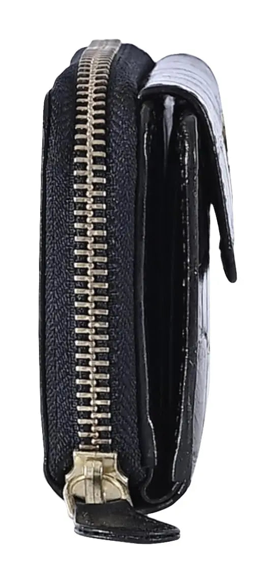 eske Eva - Tri Fold Wallet - Genuine Quilted Leather - Holds Cards, Coins and Bills - 8 Card Slots - Compact Design - Pockets for Everyday Use - Travel Friendly - Water Resistant - for Women SaumyasStore