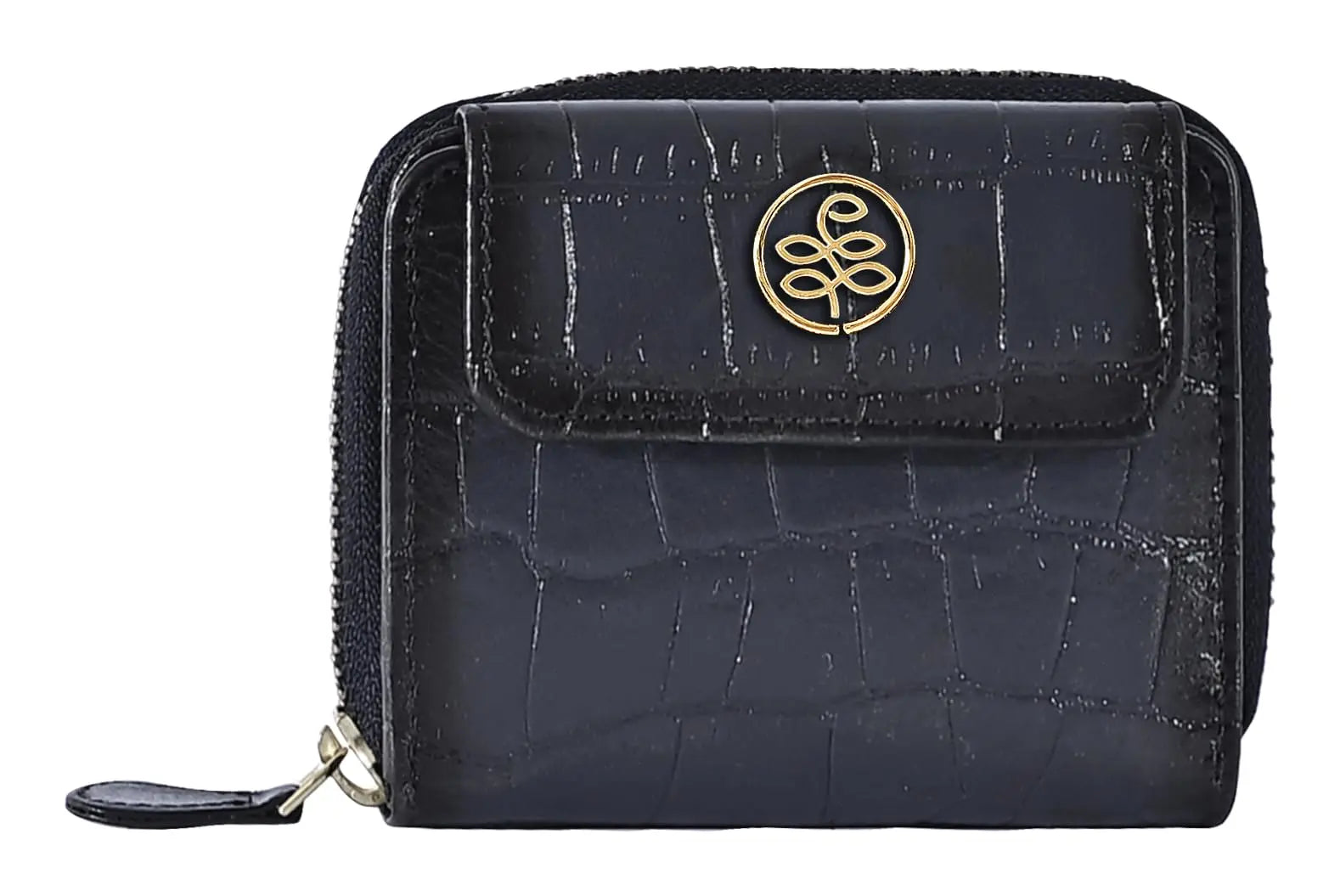 eske Eva - Tri Fold Wallet - Genuine Quilted Leather - Holds Cards, Coins and Bills - 8 Card Slots - Compact Design - Pockets for Everyday Use - Travel Friendly - Water Resistant - for Women SaumyasStore