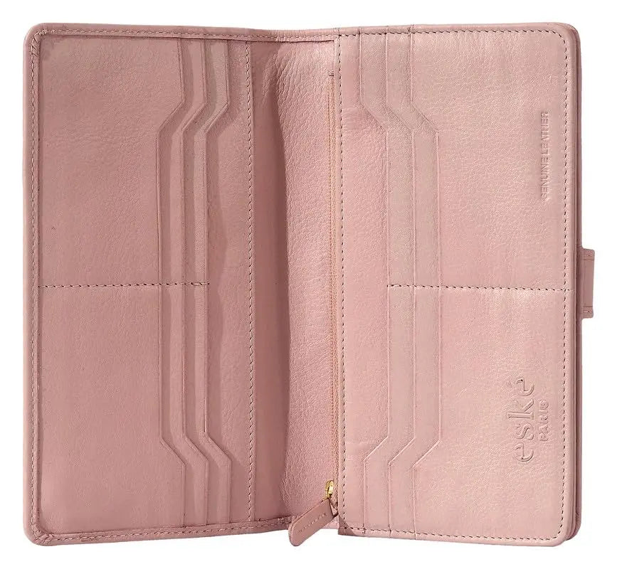 eske Greta Genuine Leather Women's Two Fold Wallet - 8 Card Holders - Spacious Compartment -Zipper Closure SaumyasStore