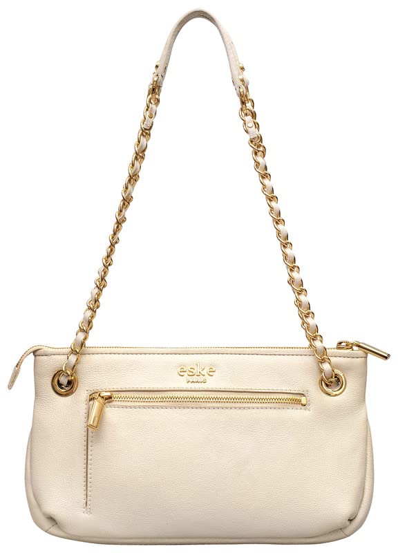 eske Nabilo - Genuine Leather Small Shoulder Bag - Spacious Compartments - Work and Travel Bag - Durable - Water Resistant - Adjustable Strap - Detachable Adjustable shoulder strap - For Women - SaumyasStore