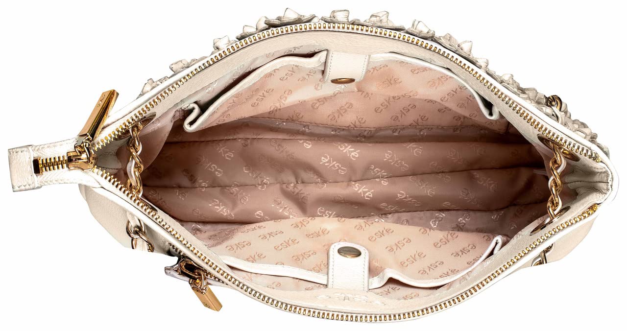 eske Nabilo - Genuine Leather Small Shoulder Bag - Spacious Compartments - Work and Travel Bag - Durable - Water Resistant - Adjustable Strap - Detachable Adjustable shoulder strap - For Women - SaumyasStore