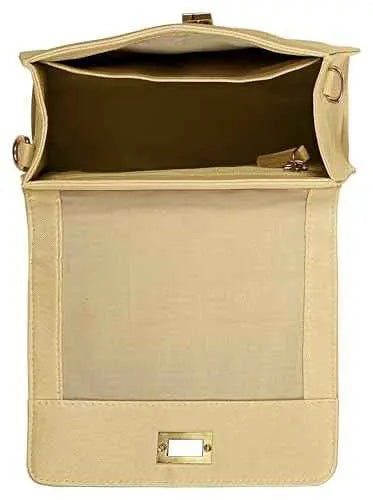 eske Sofia Vegan Leather Shoulder Bag (Gold Saffiano) SaumyasStore