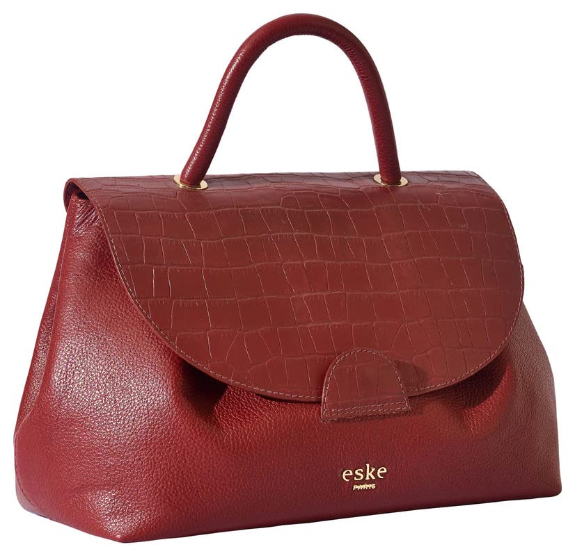 eske Stefanie- Genuine Leather Handbag For Women - Spacious Compartments - Work and Travel Bag - Durable - Water Resistant - Adjustable Strap - Detachable Adjustable shoulder strap - SaumyasStore