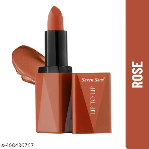 Seven Seas Lip To Lip Matte Lipstick | High Coverage | High Intensity Lipstick (Rose)