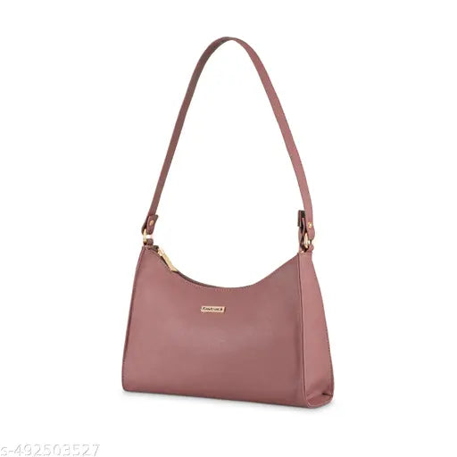Textured Powder Pink Shoulder Bag