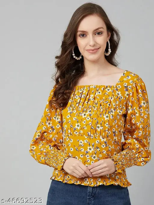 Marie Claire Women's Mustard Tops & Tunics