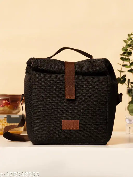 Zouk Jet Black Roll Up Lunch Bag