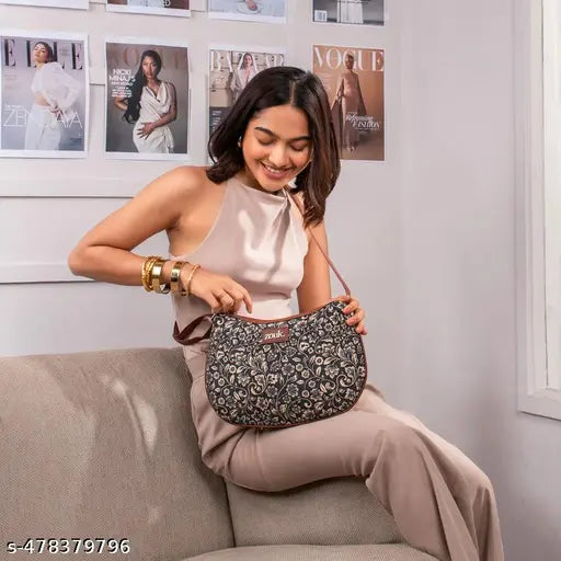 Zouk FloMotif Structured Shoulder Bag