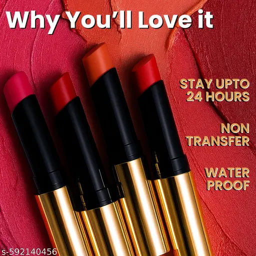 Seven Seas Velvet Shot Non Transfer Lipstick | Creamy Matte Finish | Long Lasting and Waterproof Stay Upto 24Hrs Matte Lipstick (Magnet Maroon,3.5g)