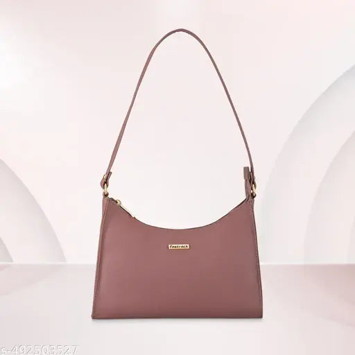 Textured Powder Pink Shoulder Bag