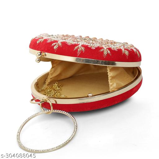 VASTANS Women's Pretty Round Embroidery Clutch