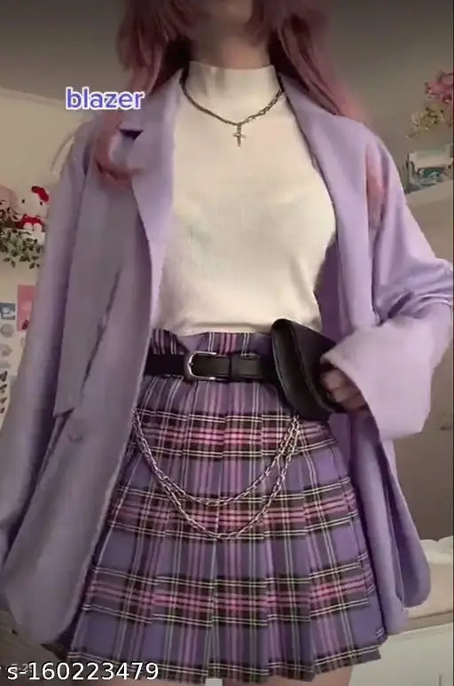 CARACOLA Girl High Waist Pleated Skirt Short Skater Tennis Skirt Mini Skirt Women Pleated Skirt for Girls Women Stylish Long Skirt for Women Stylish Women's Above Knee Skirt