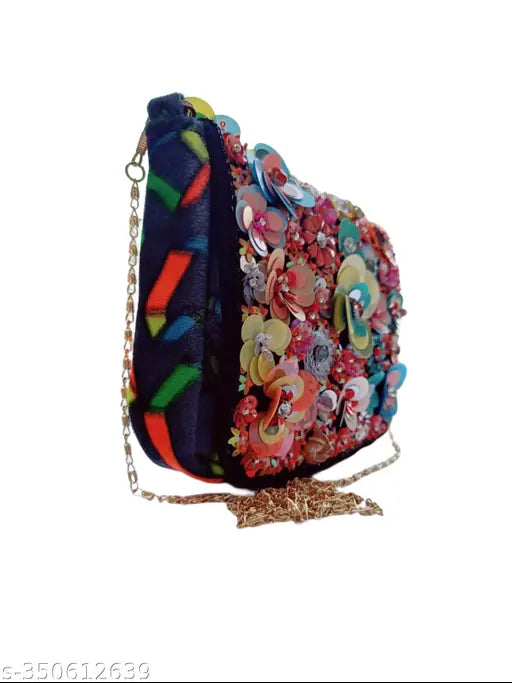 ATTRACTIVE HAND MADE BEADED PARTY WEAR CLUCH BAG GIRLS AND WOMEN