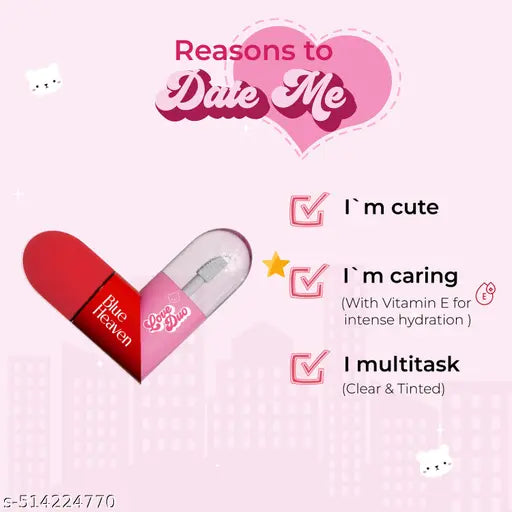 Blue Heaven Love Duo 2-In-1 Lip Gloss Boo 3.4ml