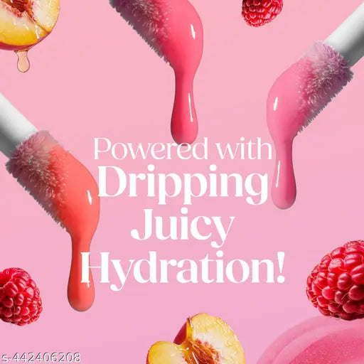 Hilary Rhoda Glass Glow Lip Gloss | Nourishing & Hydrating Lip Gloss | Sheer Coverage | High Shine | Juicy & Plump Lips | Keeps Lips Moisturised | Glides on Smoothly | 5ml (Plumalicious - Shade 05)